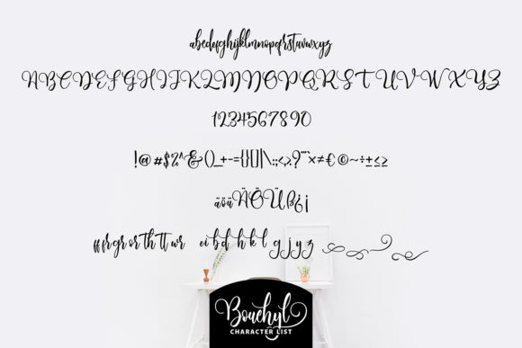 Bouchyl | Unique Handwriting Script Font Font - Preview 4