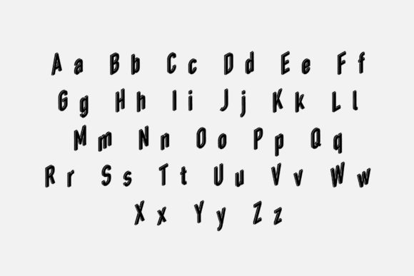 Isometric Font PNG with transparent background - Preview 1