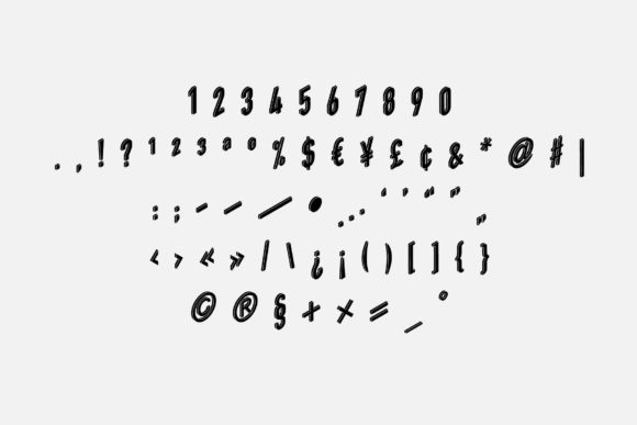 Isometric Font PNG with transparent background - Preview 3