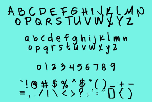 Kids Birthday Font PNG with transparent background - Preview 2
