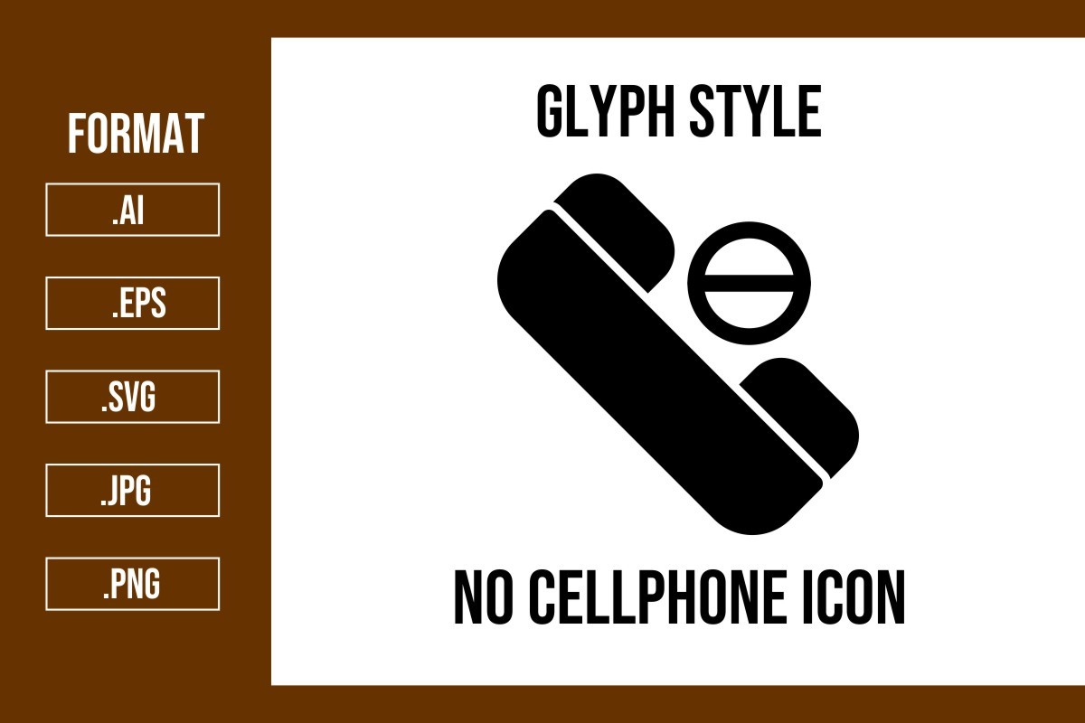No Cellphone Glyph Icon Graphic by mhd.usman00 · Creative Fabrica