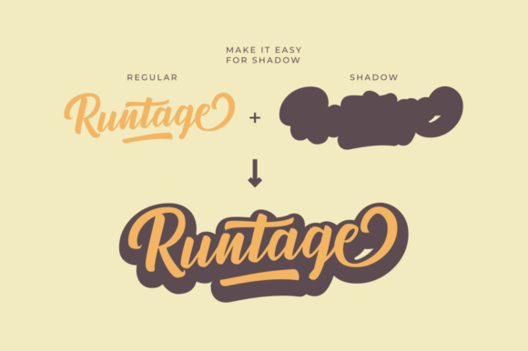 Runtage Font PNG with transparent background - Preview 3