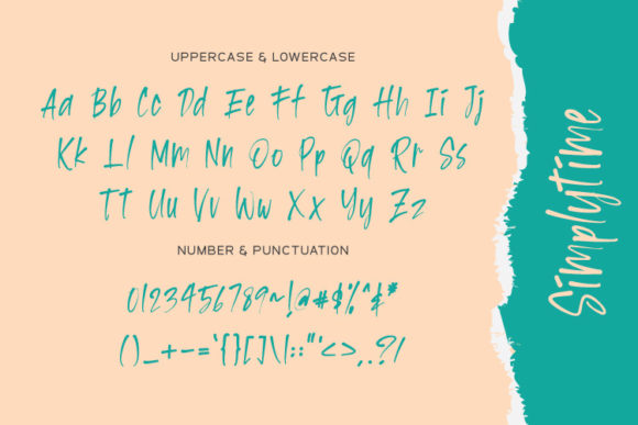 Simplytime Font PNG with transparent background - Preview 2