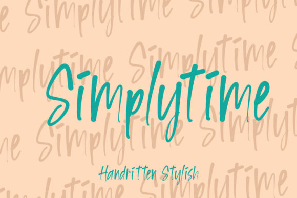 Simplytime Font PNG with transparent background - Preview 3