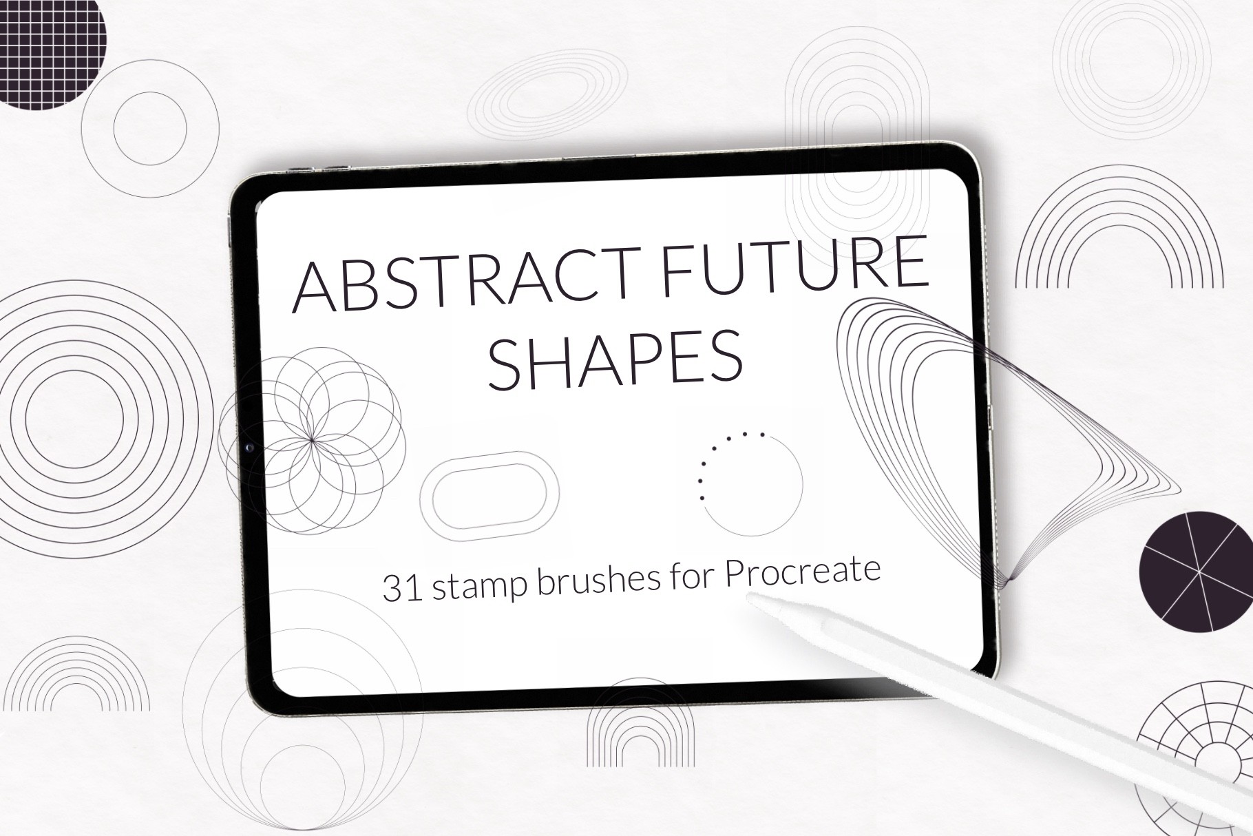 Abstract Futuristic Shapes for Procreate