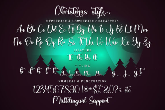 Christmas Style Font PNG with transparent background - Preview 5