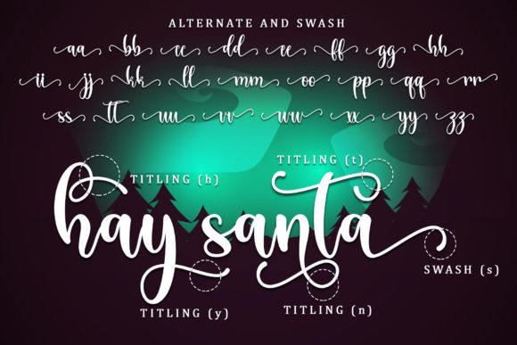 Christmas Style Font PNG with transparent background - Preview 6