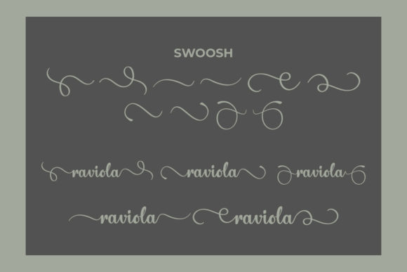 Raviola Font PNG with transparent background - Preview 6