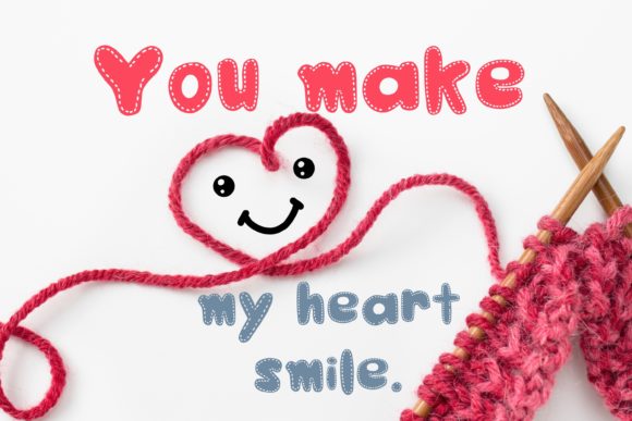 Sewing Craft Font PNG with transparent background - Preview 1