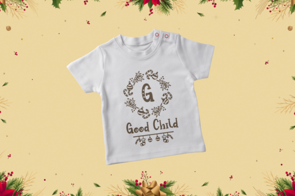 Shantana Christmas Monogram Font PNG with transparent background - Preview 2