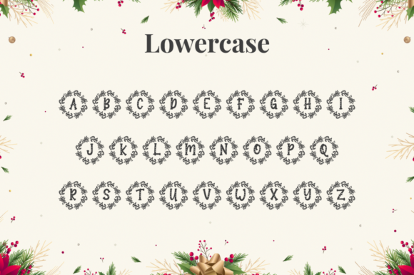 Shantana Christmas Monogram Font PNG with transparent background - Preview 4