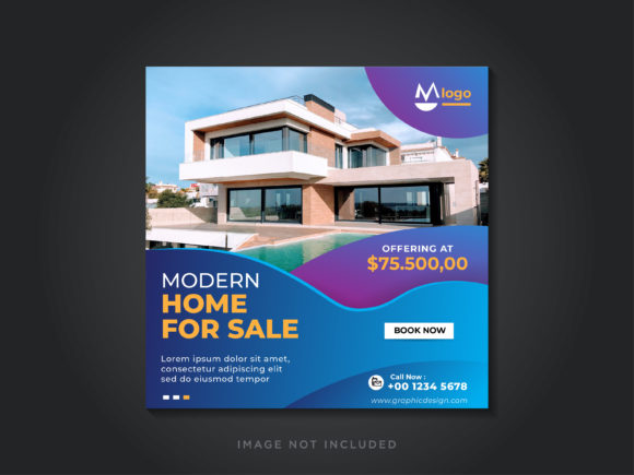 Preview of Modern House Real Estate Social Media real estate social media template