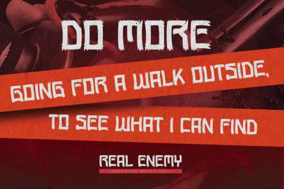 Real Enemy Font font preview - 1