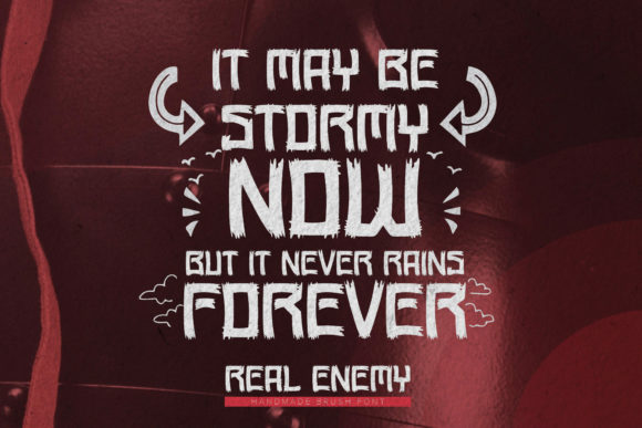 Real Enemy Font font preview - 2