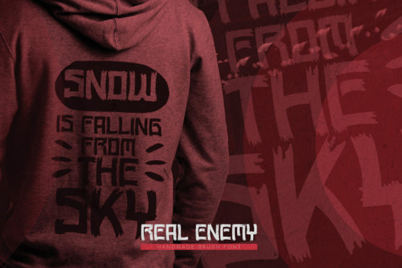 Real Enemy Font font preview - 3