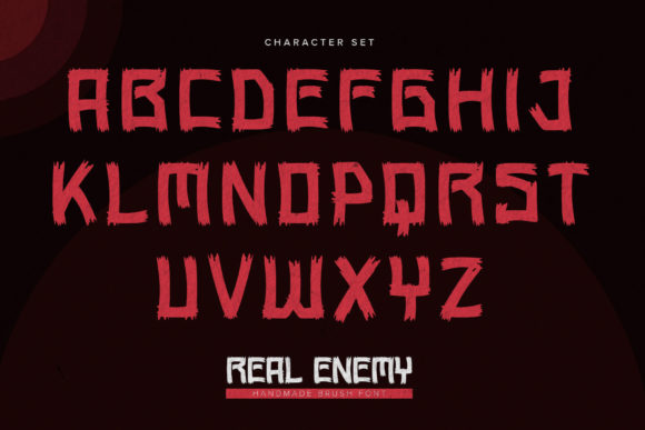 Real Enemy Font font preview - 5