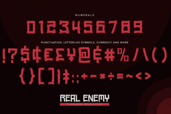Real Enemy Font font preview - 6