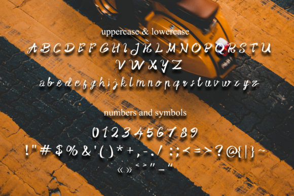Rolling Art Font PNG with transparent background - Preview 2