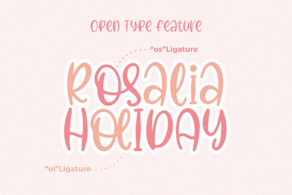Rosalia Holiday Font PNG with transparent background - Preview 1