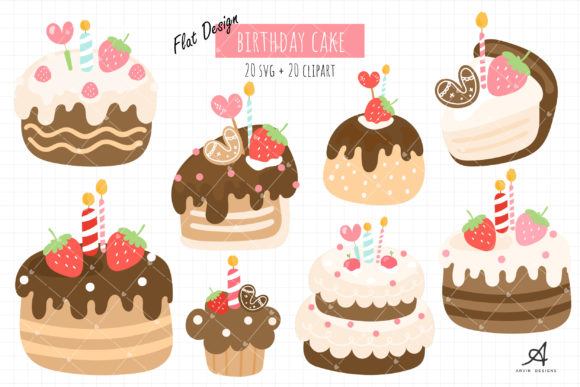 Birthday Cake SVG, Cake Clipart