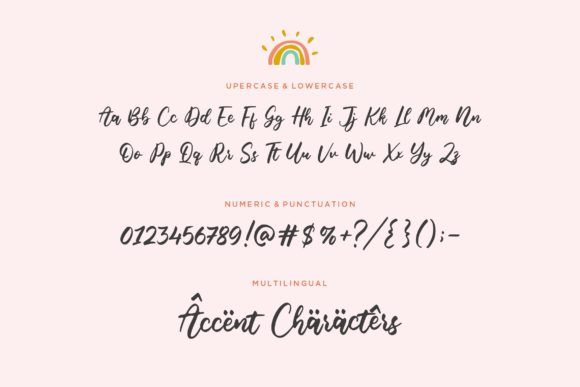 Blondie Rainbow Font - Preview 5