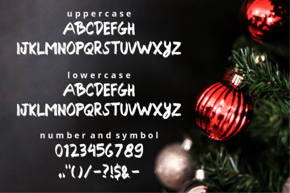 Christmas Summer Font PNG with transparent background - Preview 2