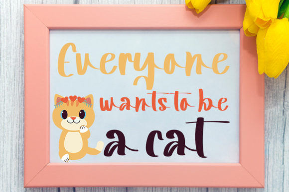 Kitties Unicorn Font PNG with transparent background - Preview 2