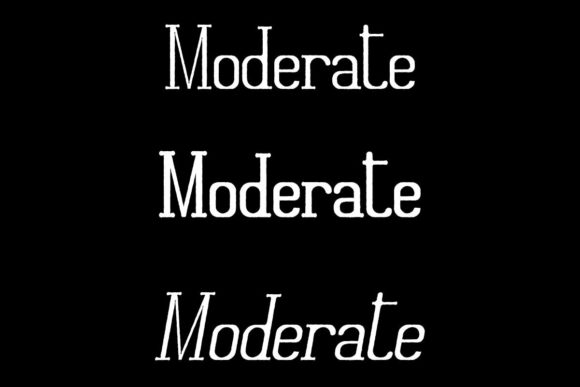 Moderate Font PNG with transparent background - Preview 1