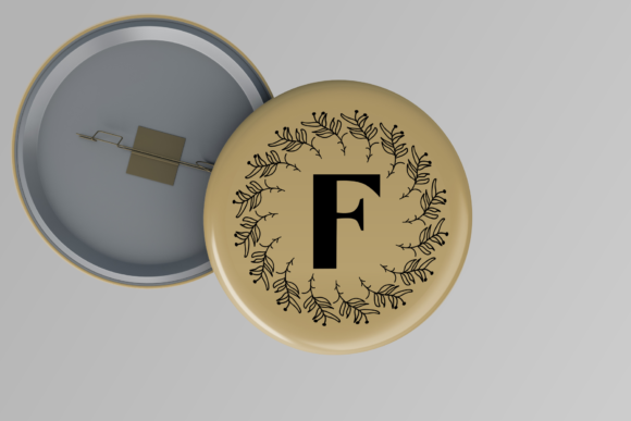 Monogram Floral Line Font PNG with transparent background - Preview 1