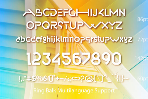Ring Balk Font PNG with transparent background - Preview 6