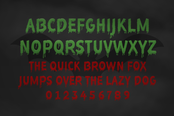 Slime and Blood Font PNG with transparent background - Preview 1