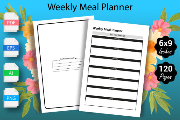 Weekly Meal Planner KDP Interior Graphic by KDP Unique · Creative Fabrica