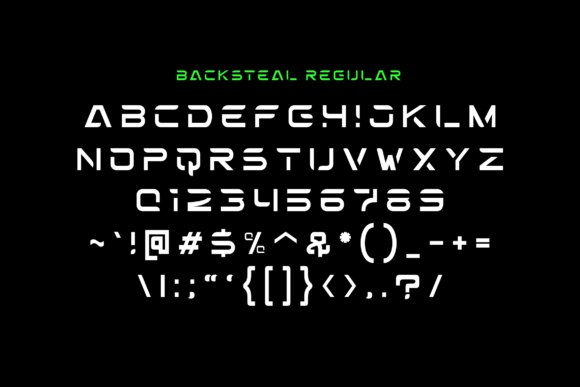 Backsteal Font - Preview 1