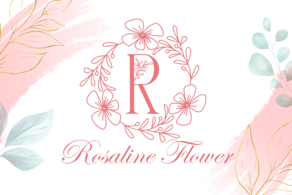 Beauty Floral Monogram Font - Preview 1