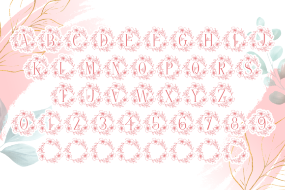 Beauty Floral Monogram Font - Preview 3