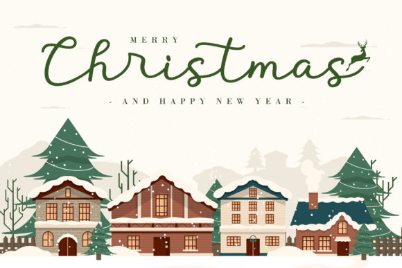 Christmas Glad Font PNG with transparent background - Preview 1