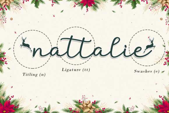 Christmas Glad Font PNG with transparent background - Preview 6