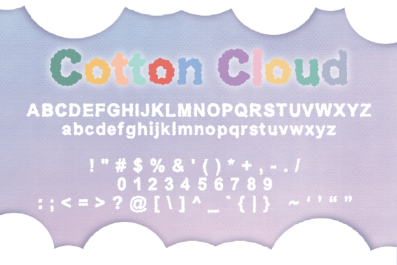Cotton Cloud Font - Preview 3