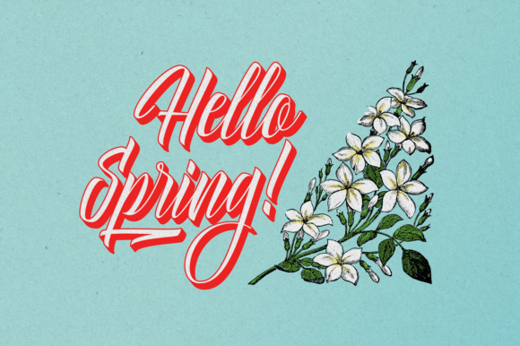 Delphin Spring Font PNG with transparent background - Preview 3