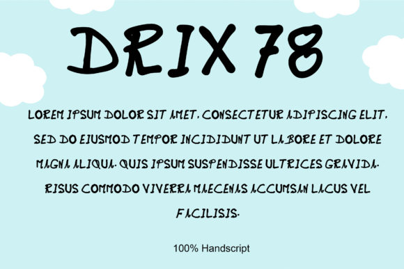 Drix 78 Font - Preview 2