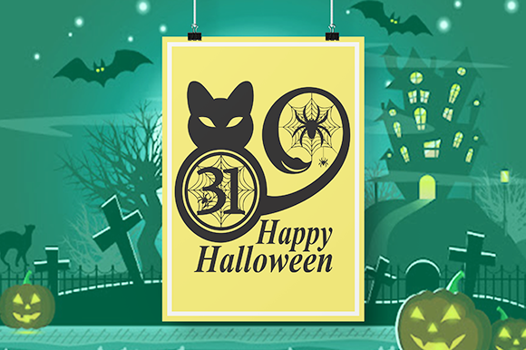 Haunted Cat Spider Font PNG with transparent background - Preview 4
