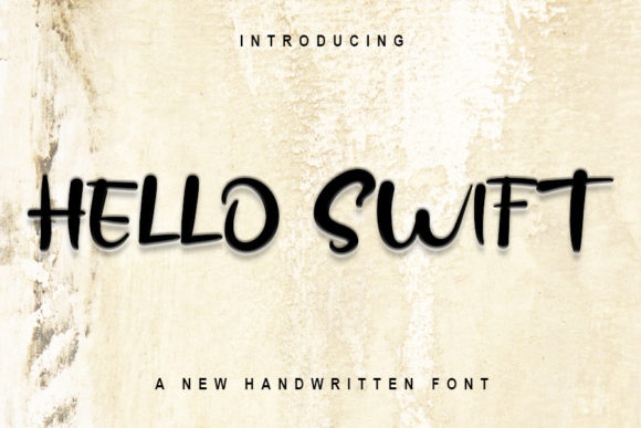 Hello Swift Font PNG with transparent background - Preview 1