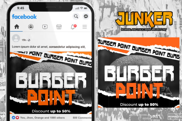 Junker Font PNG with transparent background - Preview 2