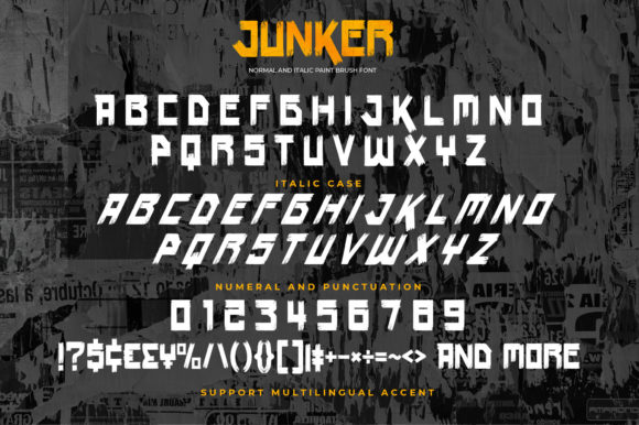 Junker Font PNG with transparent background - Preview 6