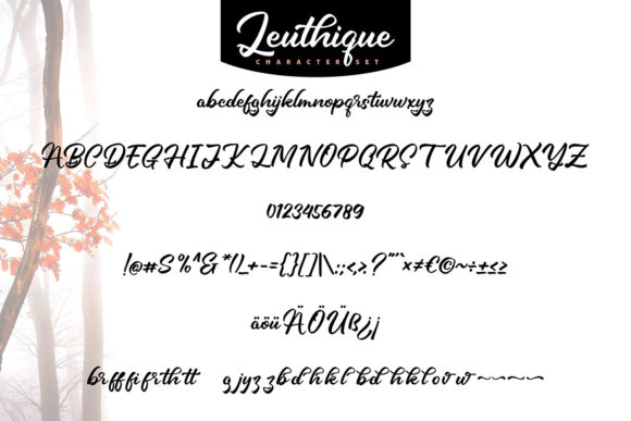 Leuthique Font PNG with transparent background - Preview 4