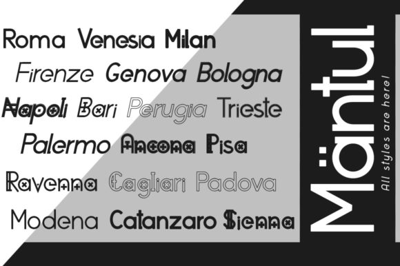 Mantul Pro Font PNG with transparent background - Preview 2