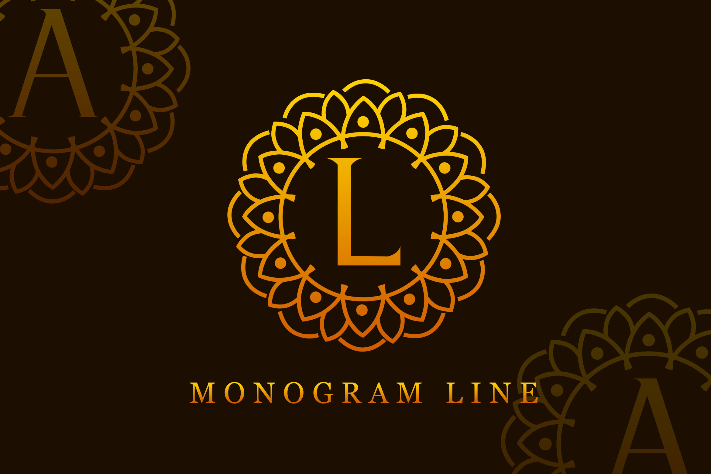 Monogram Line Font by handles creative · Creative Fabrica
