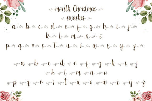 Month Christmas Font PNG with transparent background - Preview 3