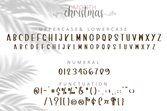 Month Christmas Font PNG with transparent background - Preview 4