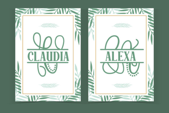 Navisa Monogram Font PNG with transparent background - Preview 3
